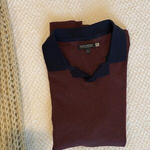 Banana Republic Navy and Red Polo